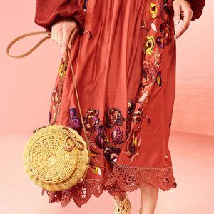 Ulla Johnson Hand Embroidered Boho Yana Skirt 4